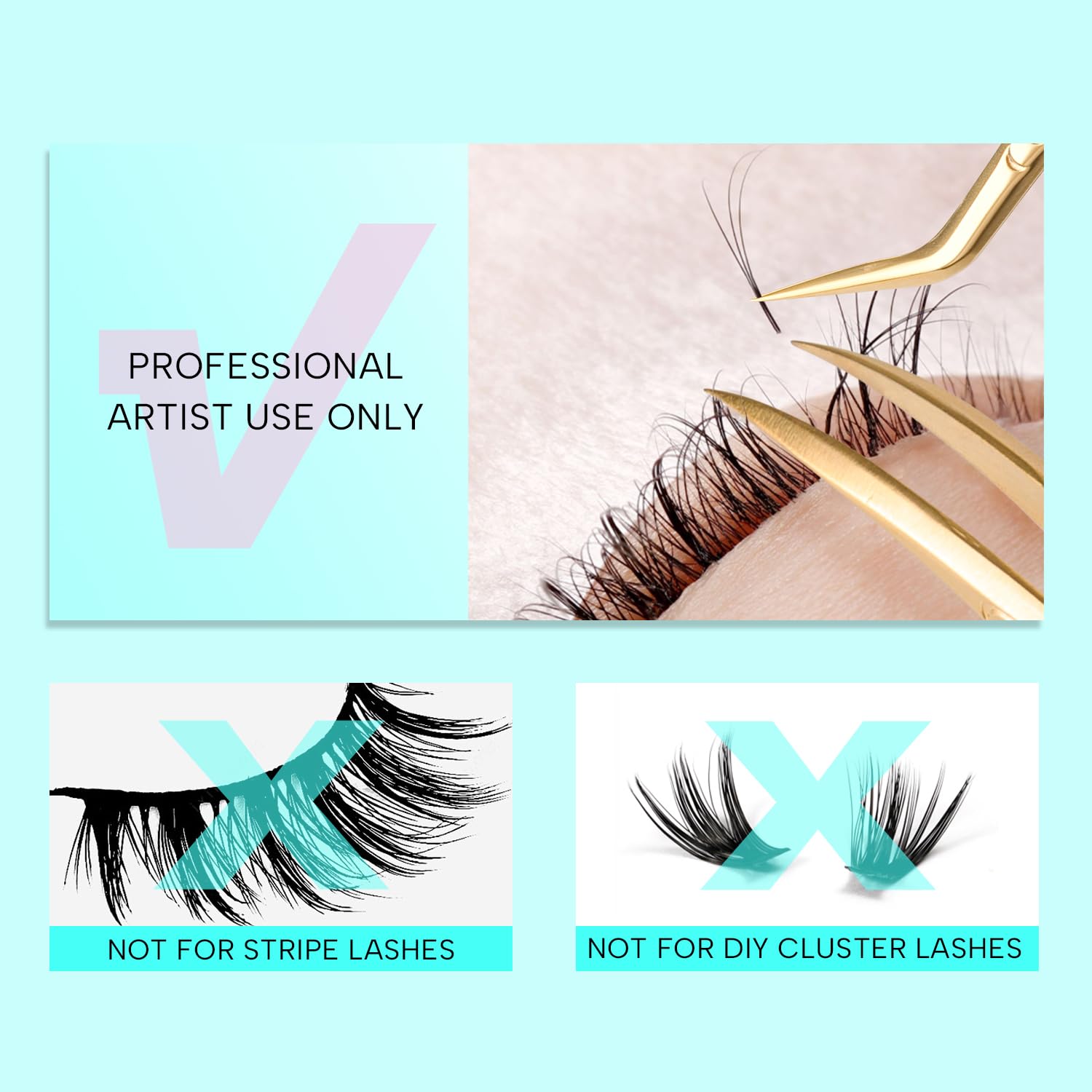 Ingredientes seguros del adhesivo VAVALASH para uso profesional en salones.