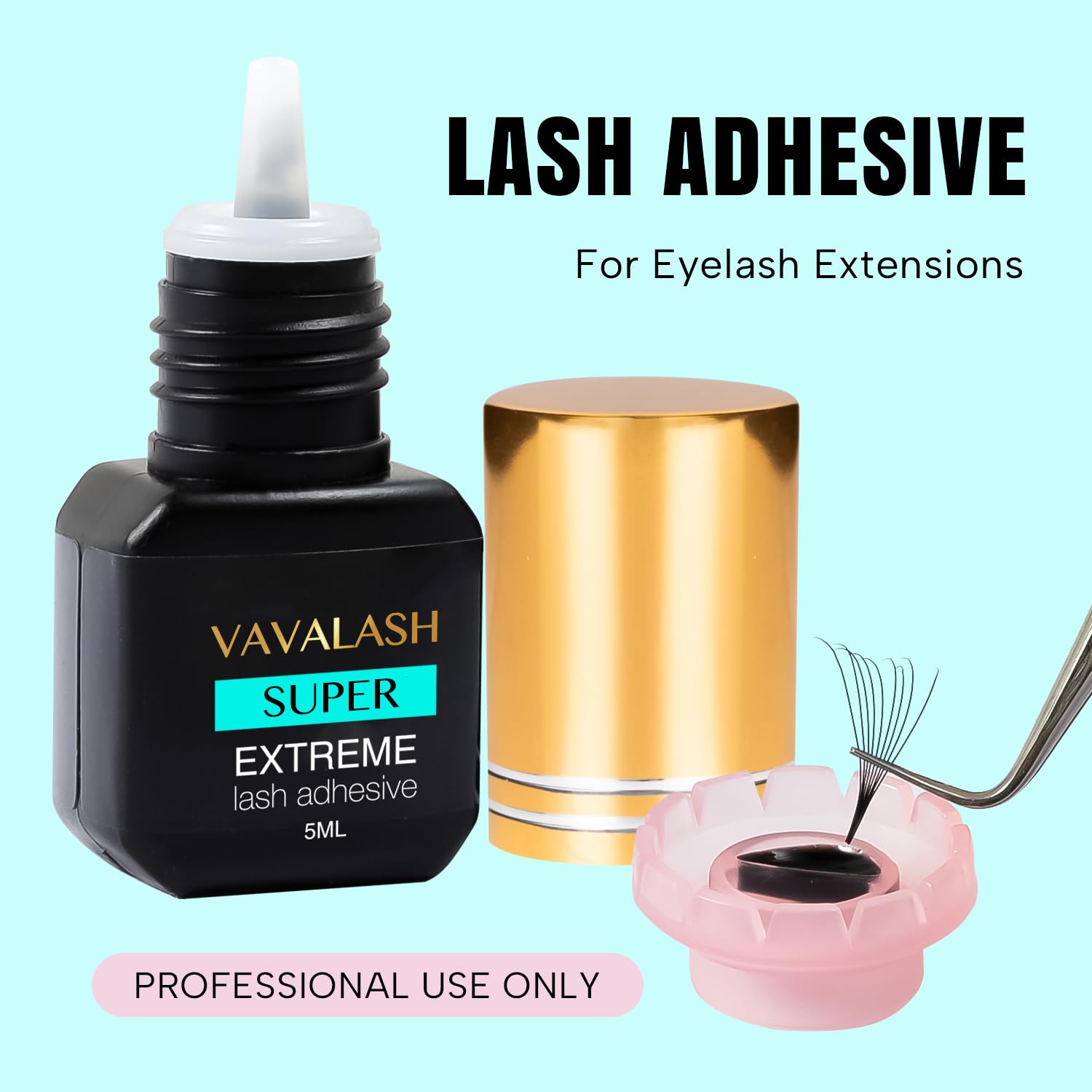 Durabilidad prolongada de las extensiones con pegamento VAVALASH durante el día.