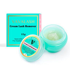 Remover crema VAVALASH para pestañas, disuelve adhesivo con rapidez y sin residuo.