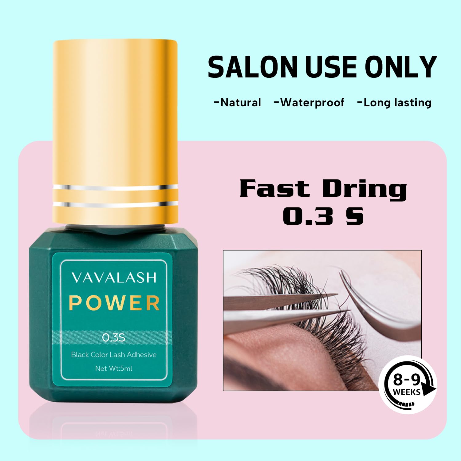 VAVALASH adhesivo seguro y premium, ideal para aplicación profesional.