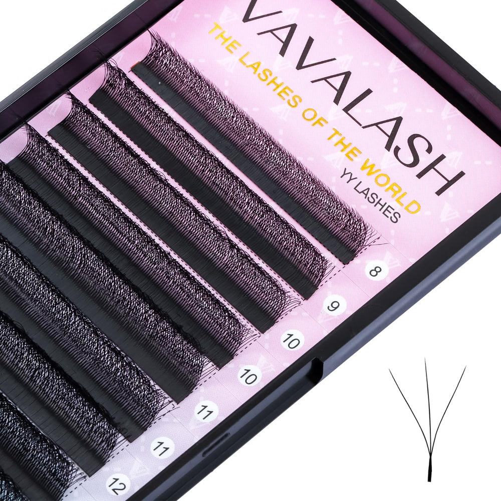 VAVALASH W-shaped 3D premade fans for fuller, softer lash volume.