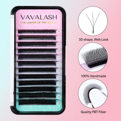 VAVALASH W-shape lashes enable quick fanning for faster lash sets.