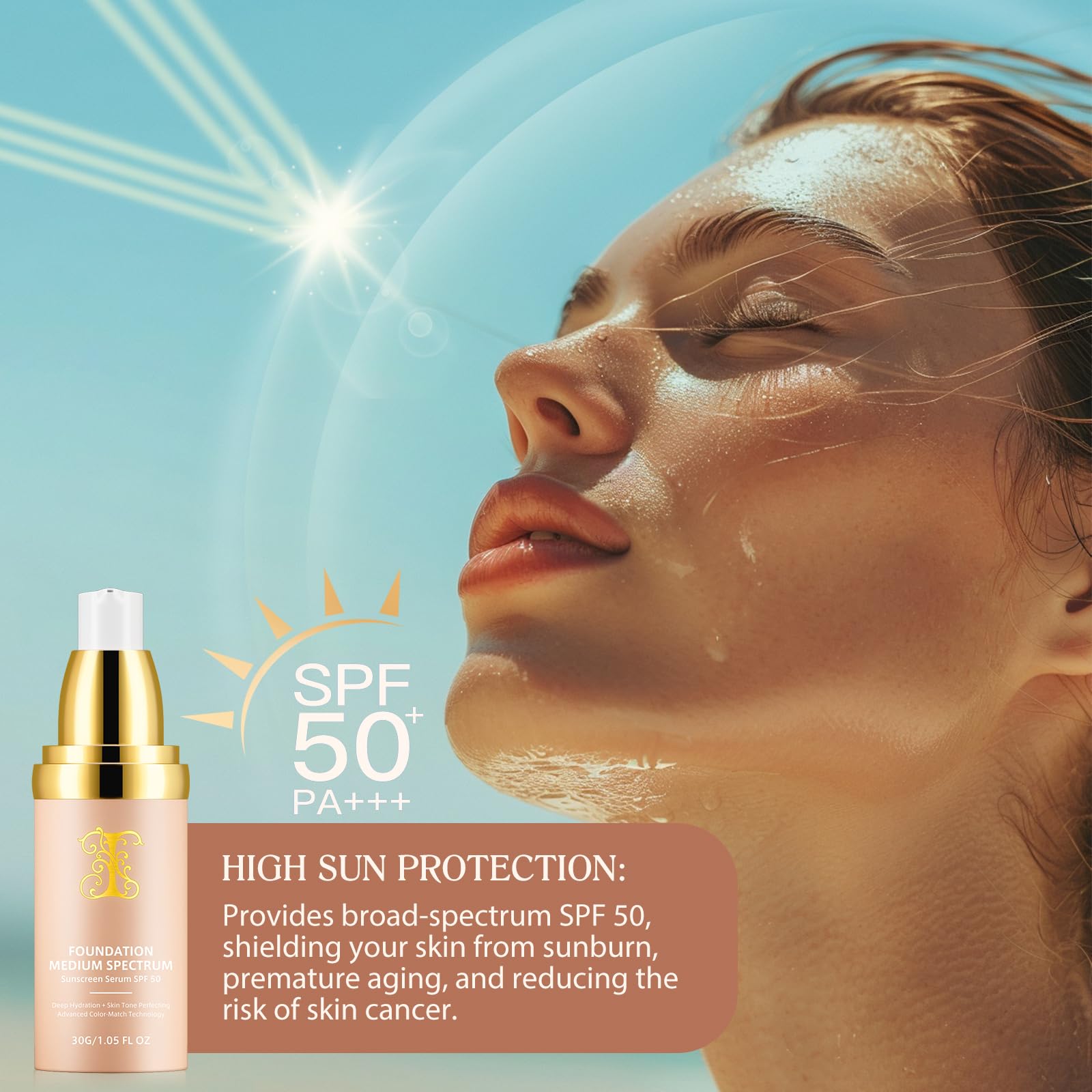Vawcrn Waterproof foundation after sweat test demonstrates lasting coverage.