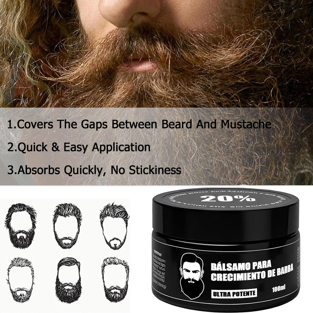 Vbolre Stimulateur-barbe : soin non gras qui convient à toutes les barbes.