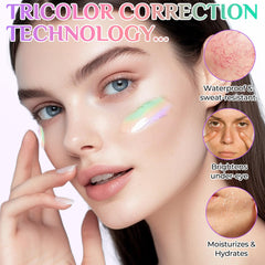Muestras de corrección de color del primer para tono uniforme