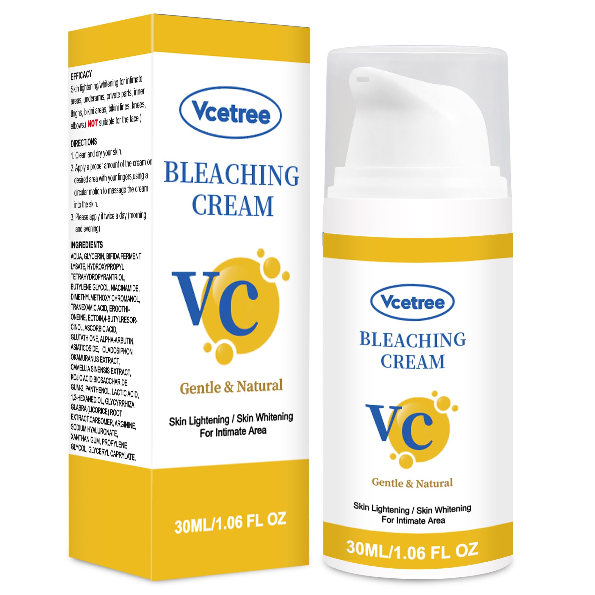 VCETREE cuidado de piel sensible, protección suave en áreas íntimas.