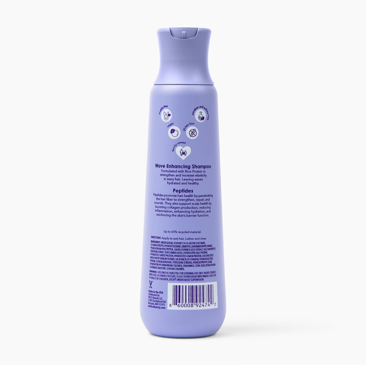 V&Co Champú envase reciclado hasta 65% para sostenibilidad