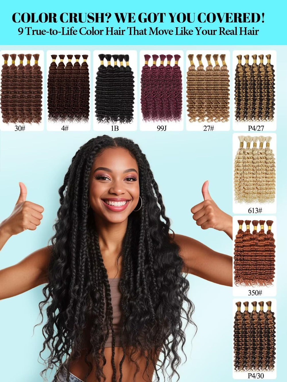 VDZ: 5 paquetes de cabello de 160 g para peinados bohemios