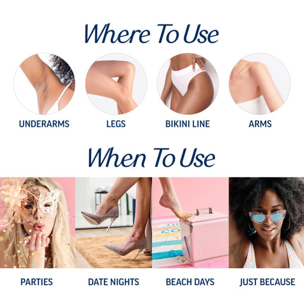 Veet kit para casa sin calentamiento previo, fácil de usar.