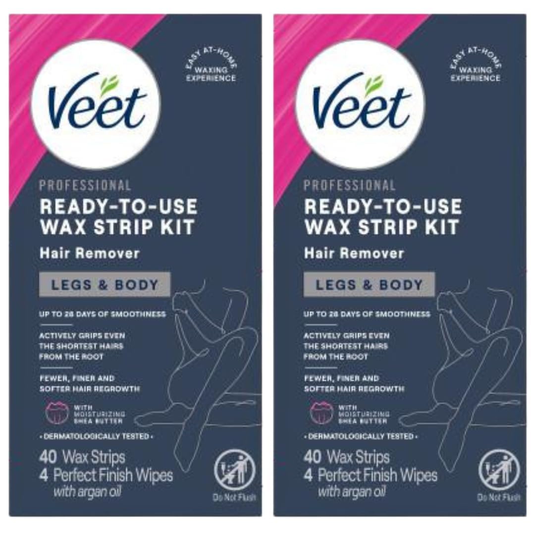Kit Veet depilación cera fría para piernas y cuerpo, uso sin calor.