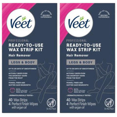 Kit Veet depilación cera fría para piernas y cuerpo, uso sin calor.