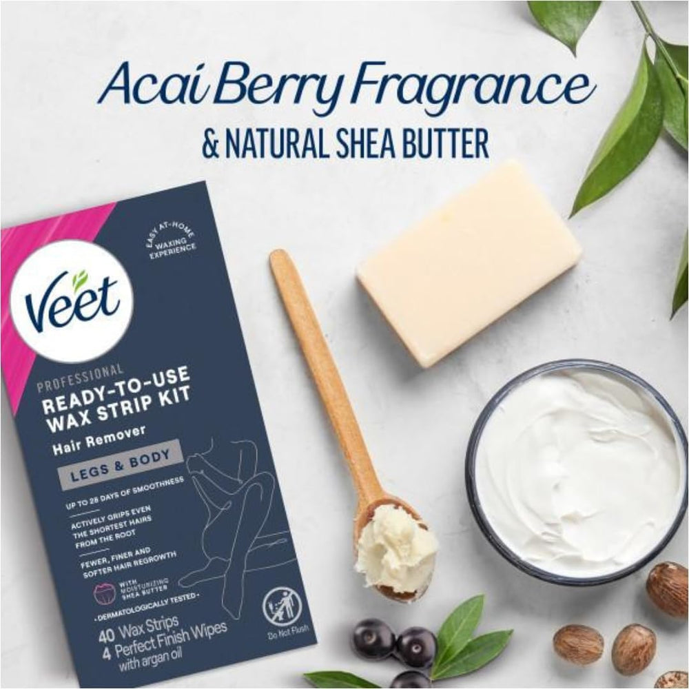 Manteca de karité y acai en Veet, fragancia suave para piel sensible.
