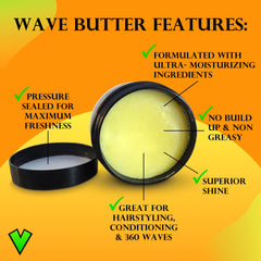 Veeta Superior Wave Grease being poured on hair for shine