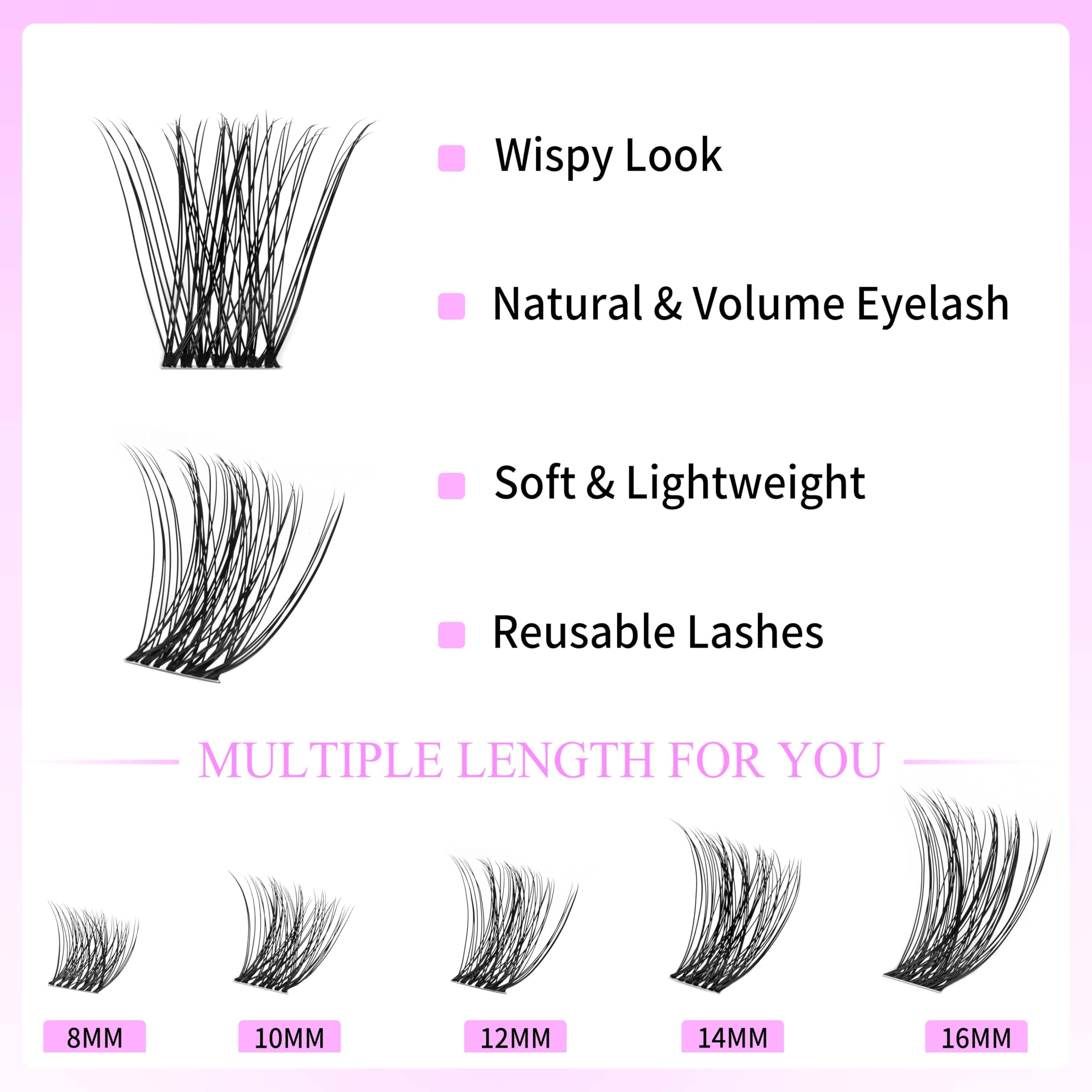 VEYESBEAUTY fibras PBT suaves y ligeras, pestañas confortables todo el día.