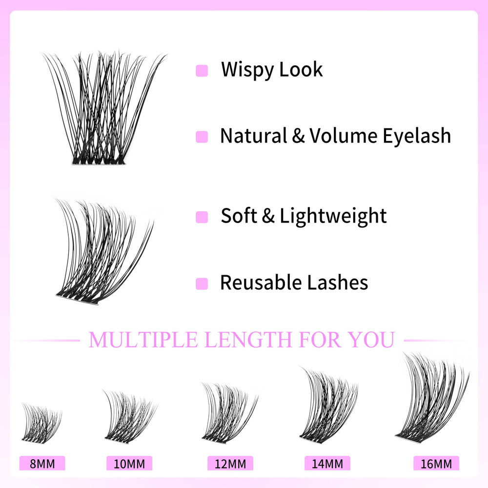 VEYESBEAUTY fibras PBT suaves y ligeras, pestañas confortables todo el día.