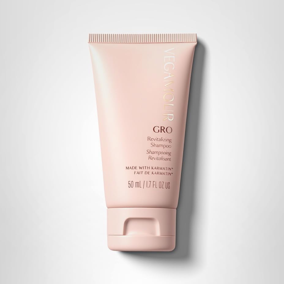 VEGAMOUR GRO Revitalizing Shampoo image hints at reduced breakage potential