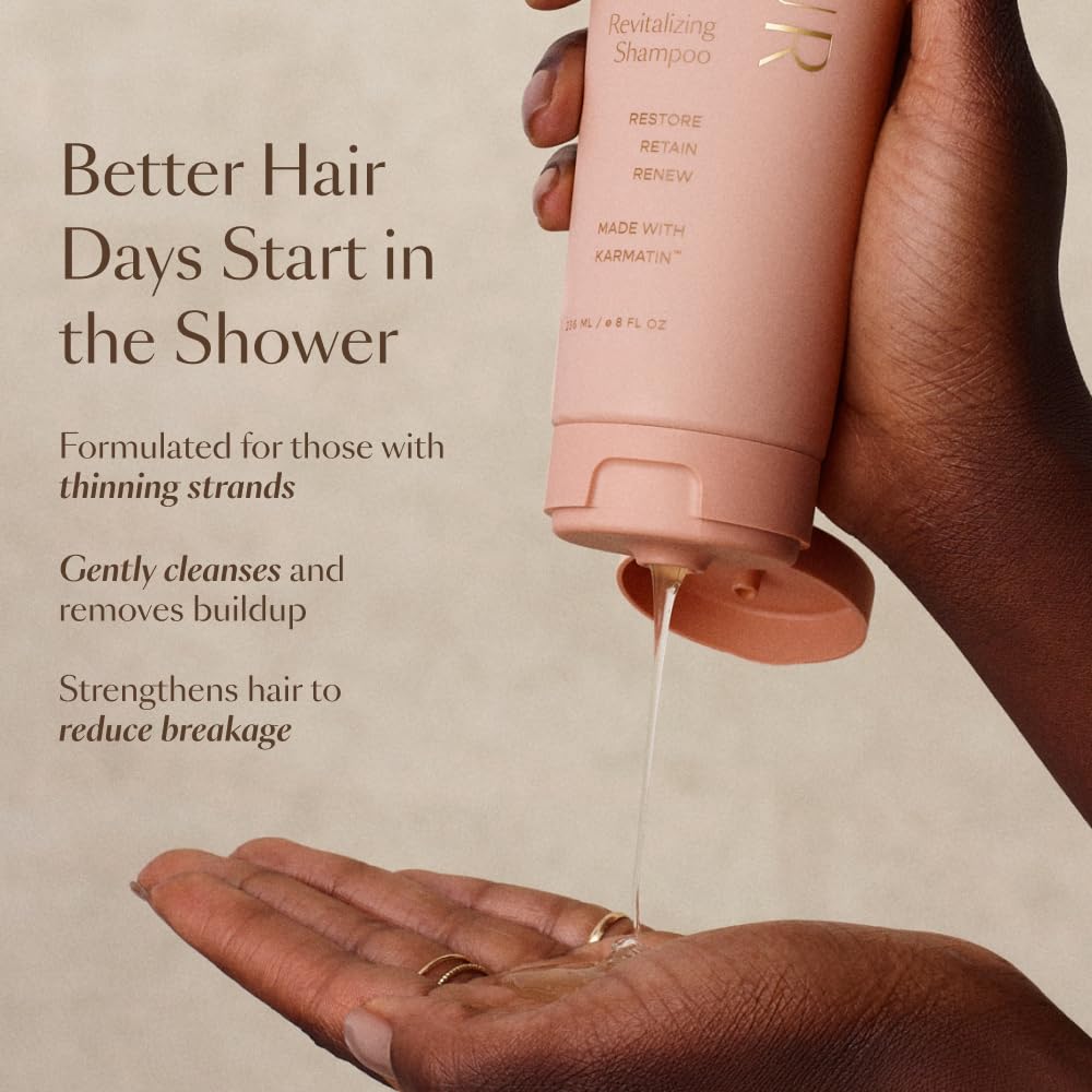 VEGAMOUR GRO Revitalizing Shampoo: cabello sedoso y brillante tras el lavado