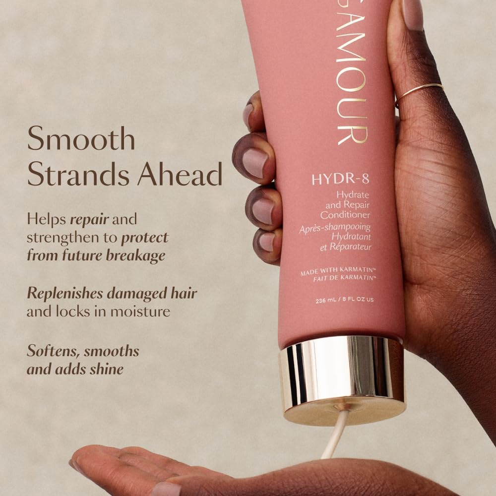 Brillo saludable y cabello más flexible tras usar HYDR-8.