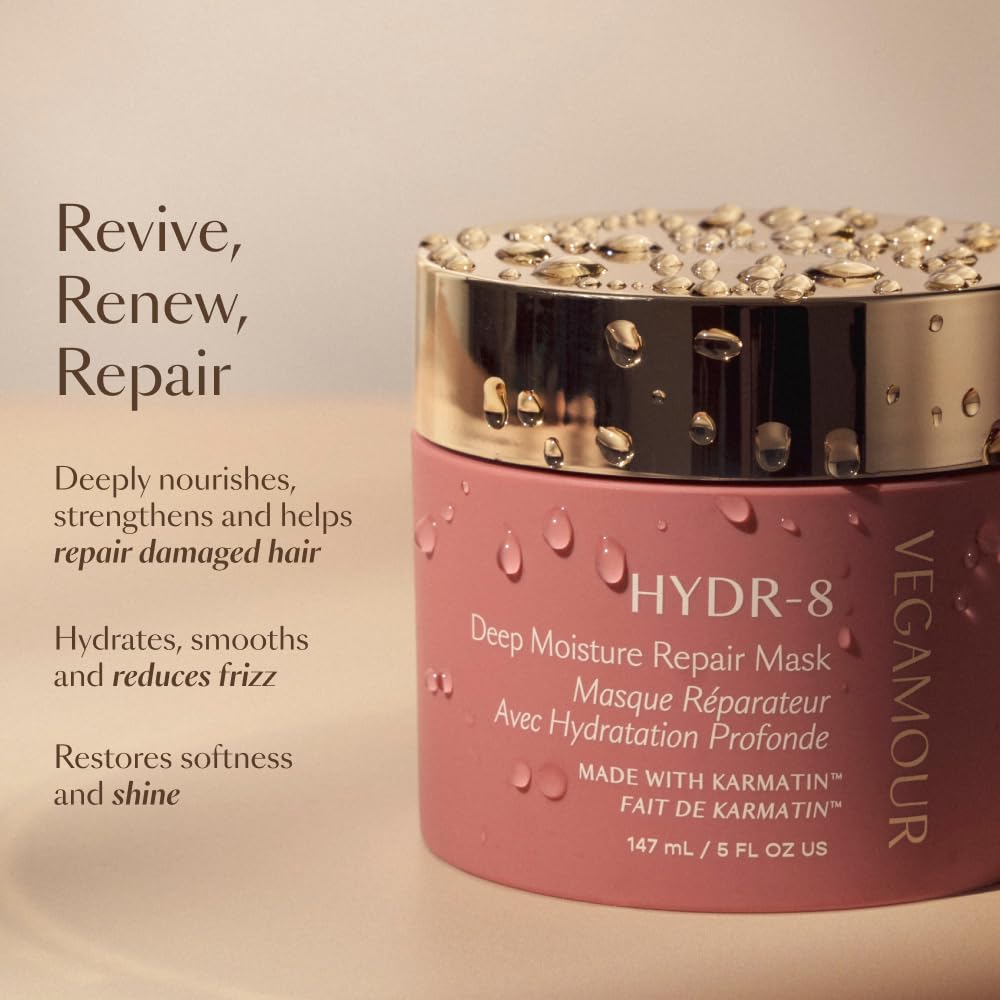 Cabello tras usar HYDR-8, brillo y suavidad visibles