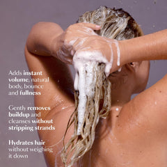 VEGAMOUR UPLIFT shampoo color-safe formula protects color while cleansing