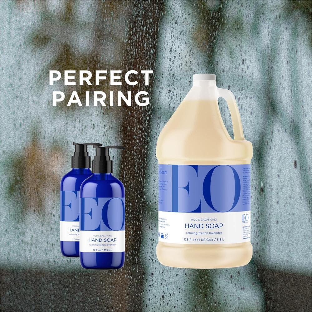 Vegan, cruelty-free, gluten-free certification on EO product packaging.