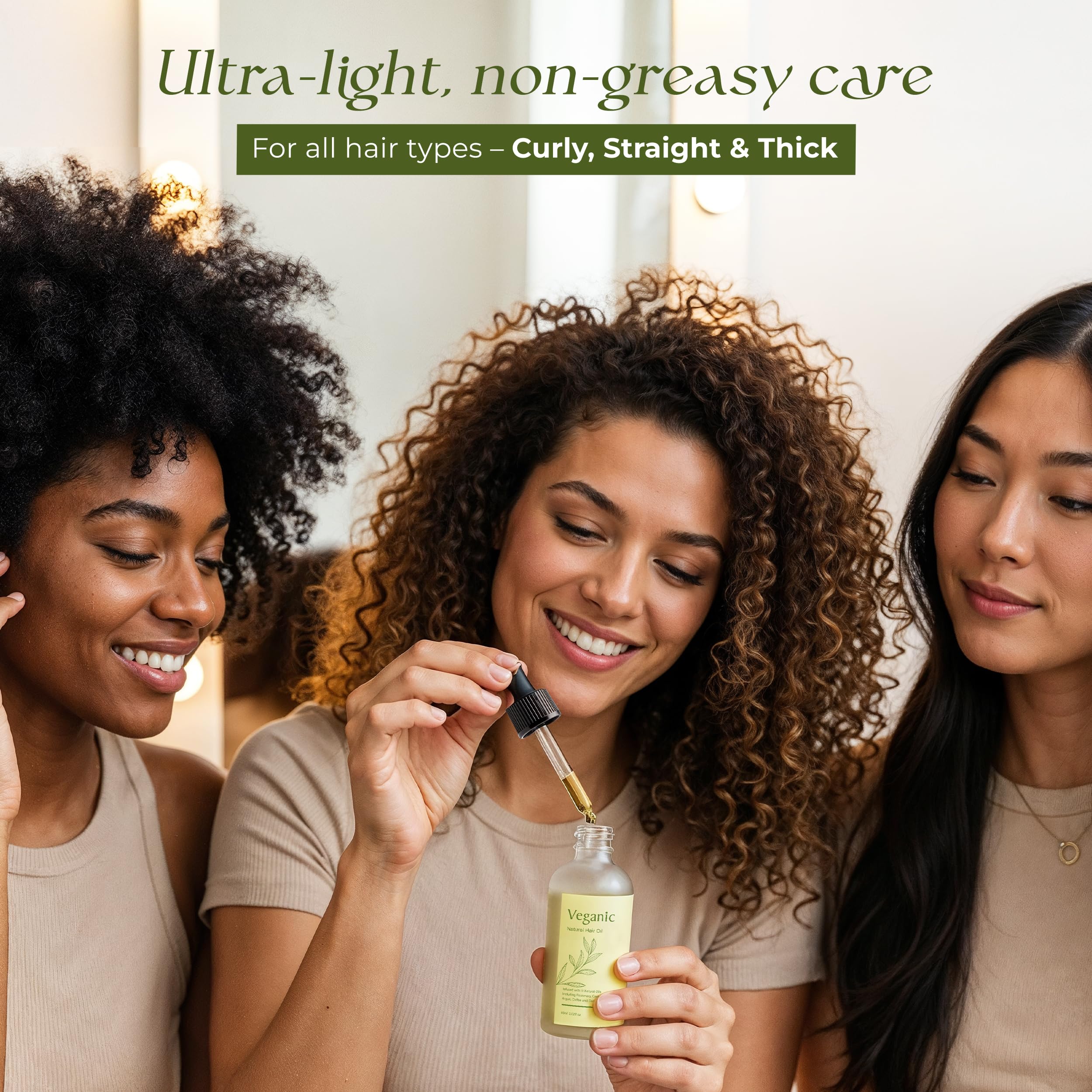 Flacon Veganic avec romarin biologique pour le cuir chevelu.