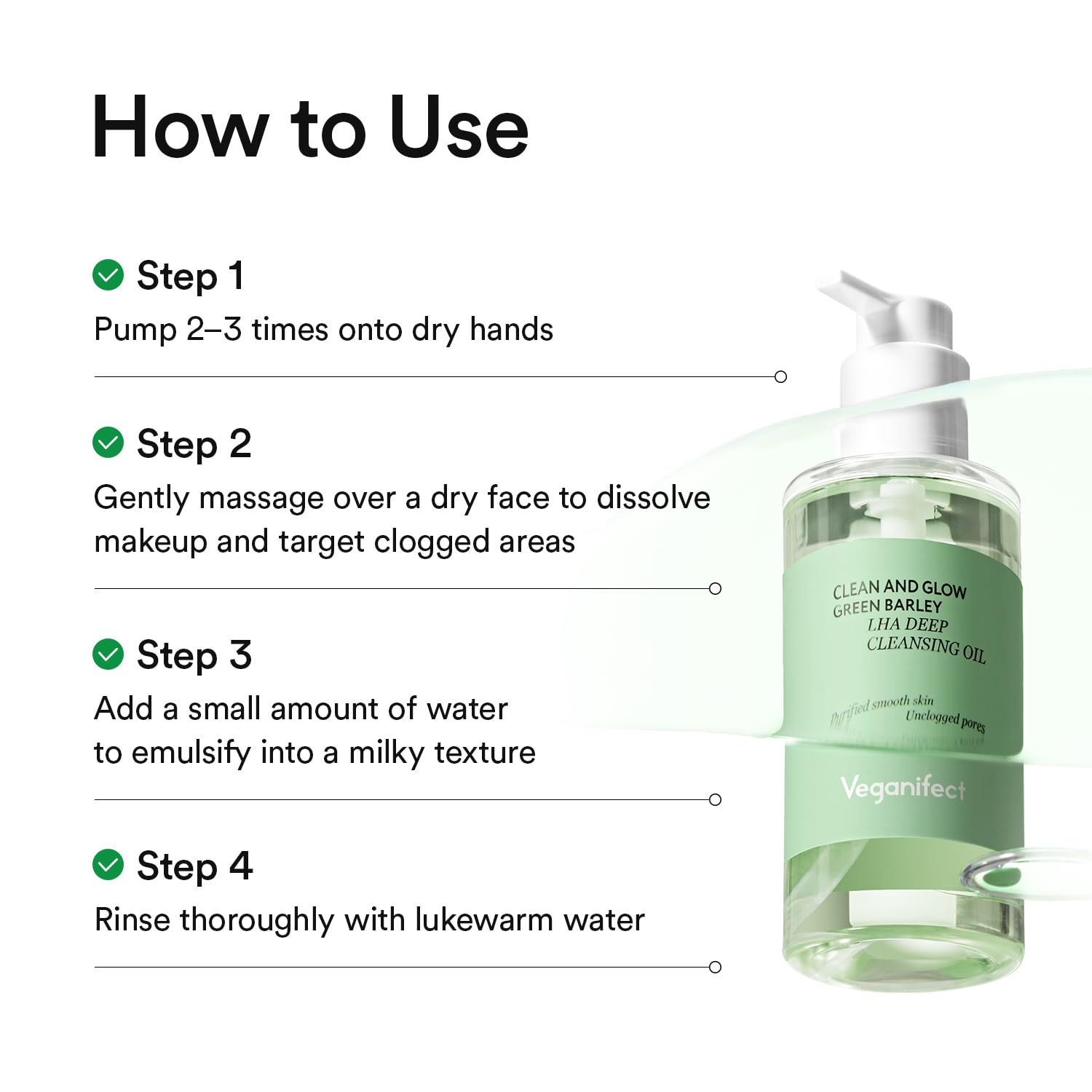 Turmeric and centella ingredients highlighted in VEGANIFECT cleanser