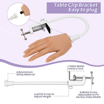 Veikmv base con abrazadera ajustable para altura de trabajo cómoda.