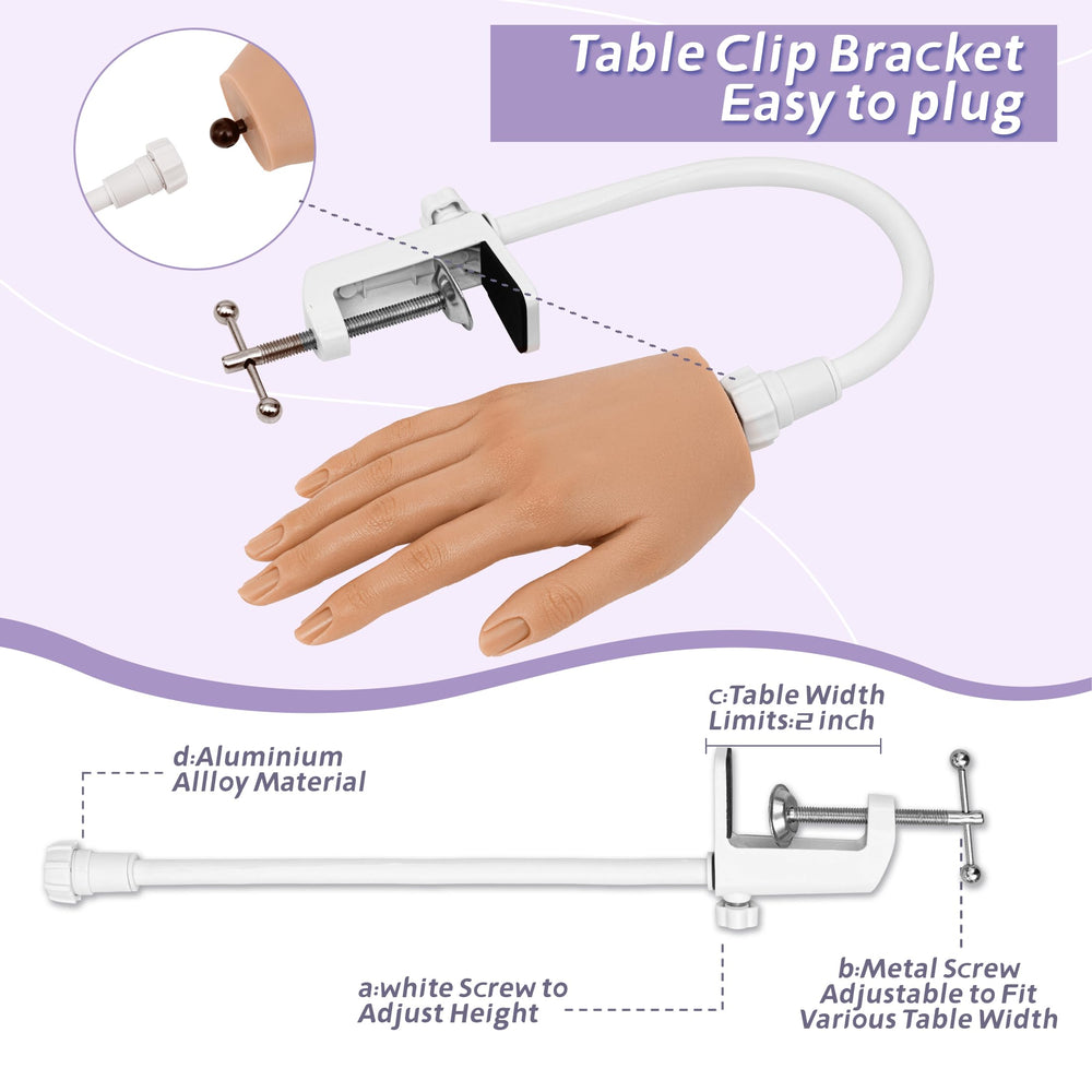 Veikmv base con abrazadera ajustable para altura de trabajo cómoda.