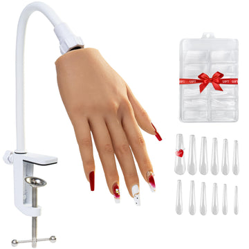 Veikmv mano práctica de silicona realista para técnica de uñas precisa.