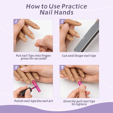 Veikmv puntas para uñas práctica y versátil.