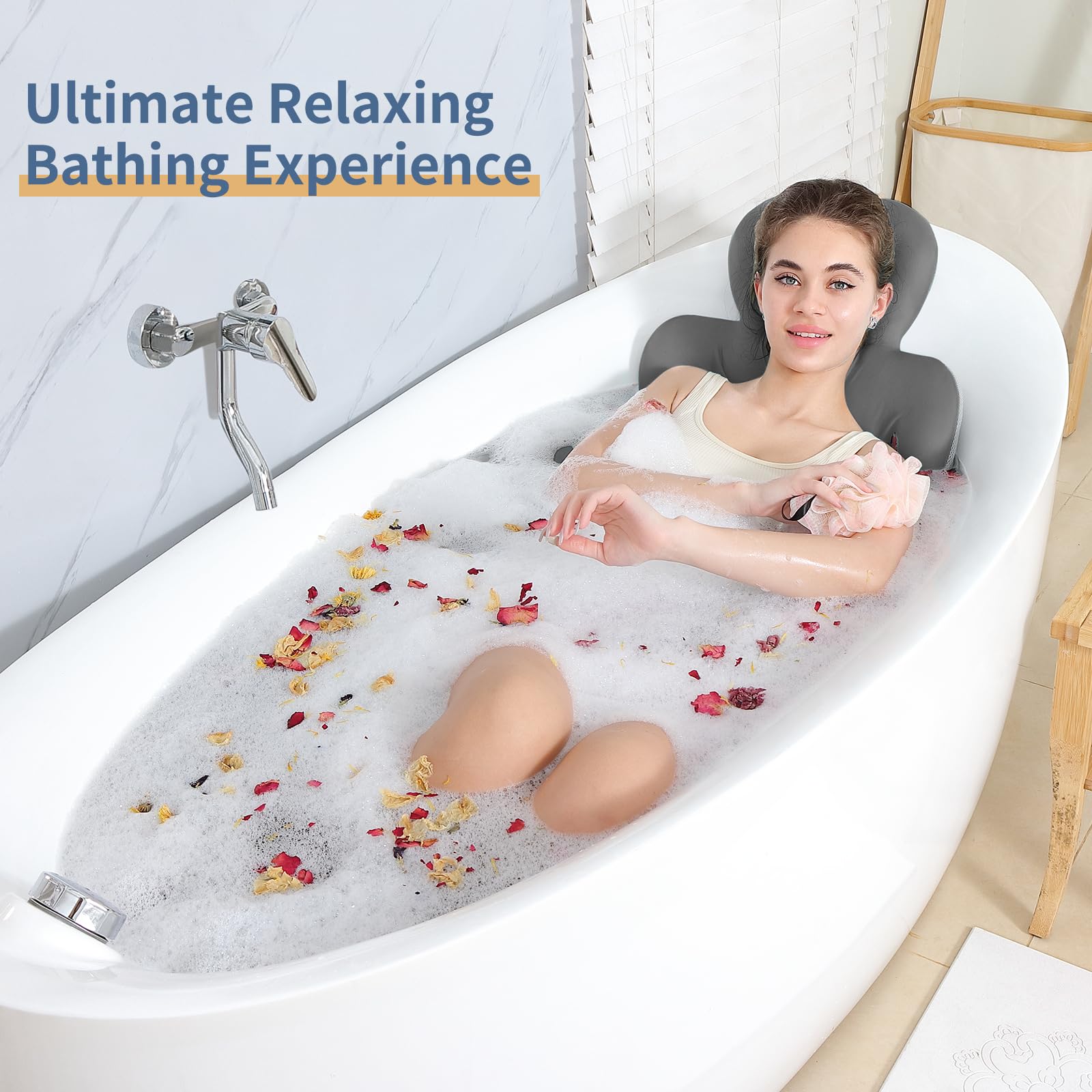 VEILS almohada de baño, soporte para cabeza y cuello, comodidad durante el baño.
