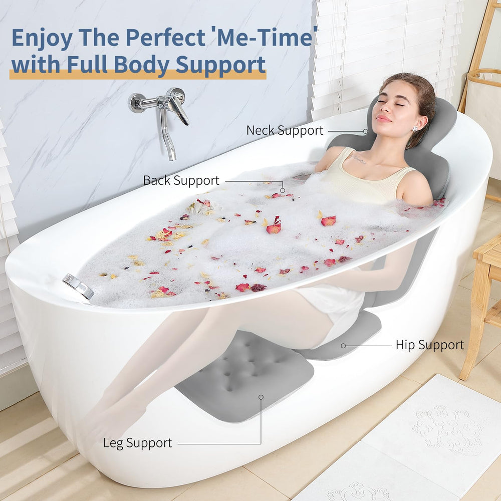 VEILS almohada de baño, apoyo para espalda y columna, favorece una postura cómoda.