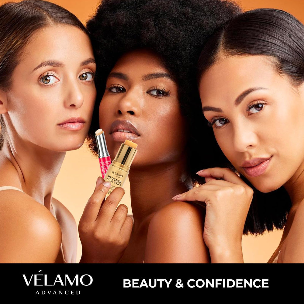 VELAMO ADVANCED Envase-practico: formato en stick para llevar y aplicar.