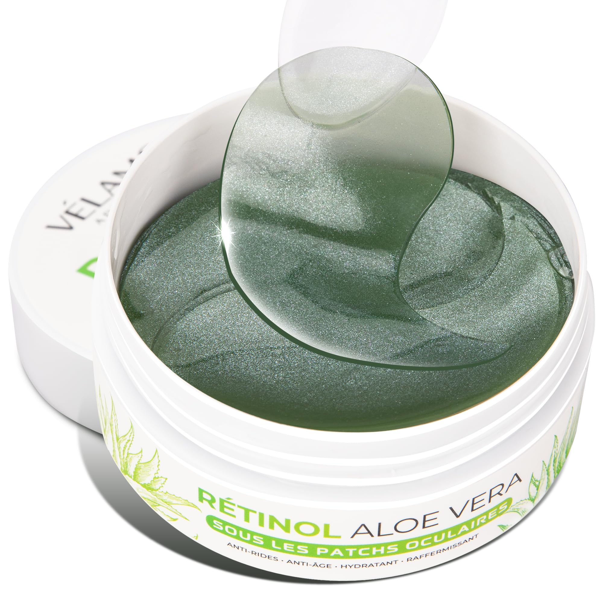 VELAMO ADVANCED parches ojos aloe-retinol para ojeras más brillantes.
