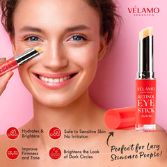 VELAMO ADVANCED Retinol Eye Stick, textura cremosa, hidrata la zona ocular