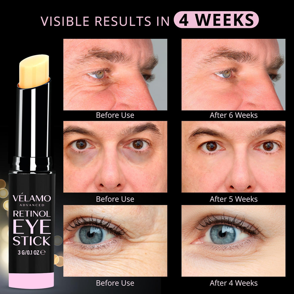 VELAMO ADVANCED contiene bakuchiol y retinol para cuidado de contorno de ojos.