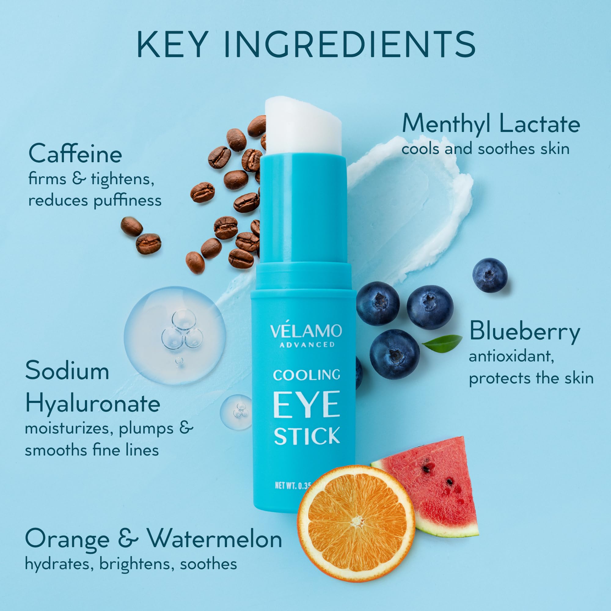 Velamo Advanced Textura Hidratante para confort prolongado alrededor de ojos.