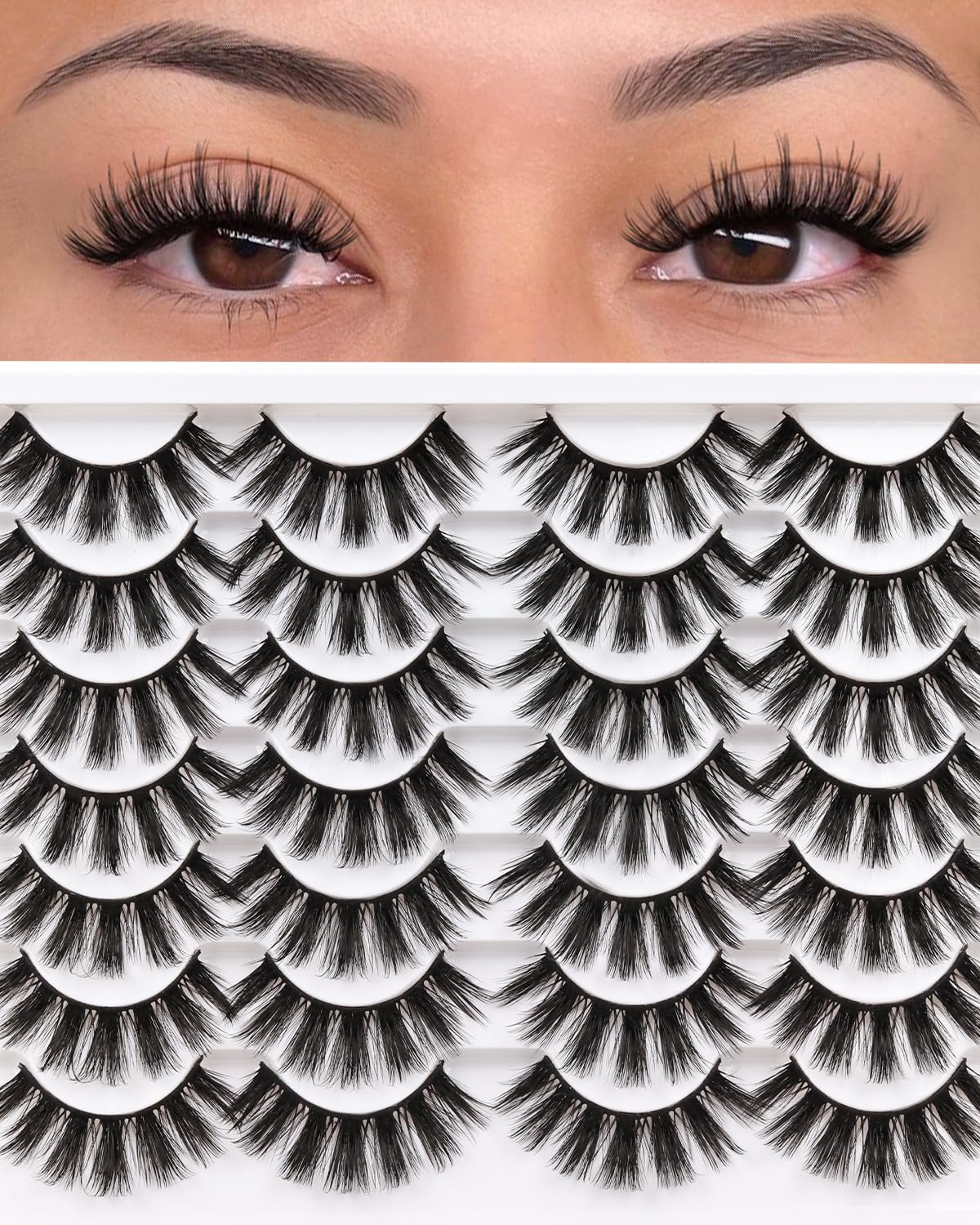 Veleasha 3D07, pestañas con efecto natural para mirada suave diaria.