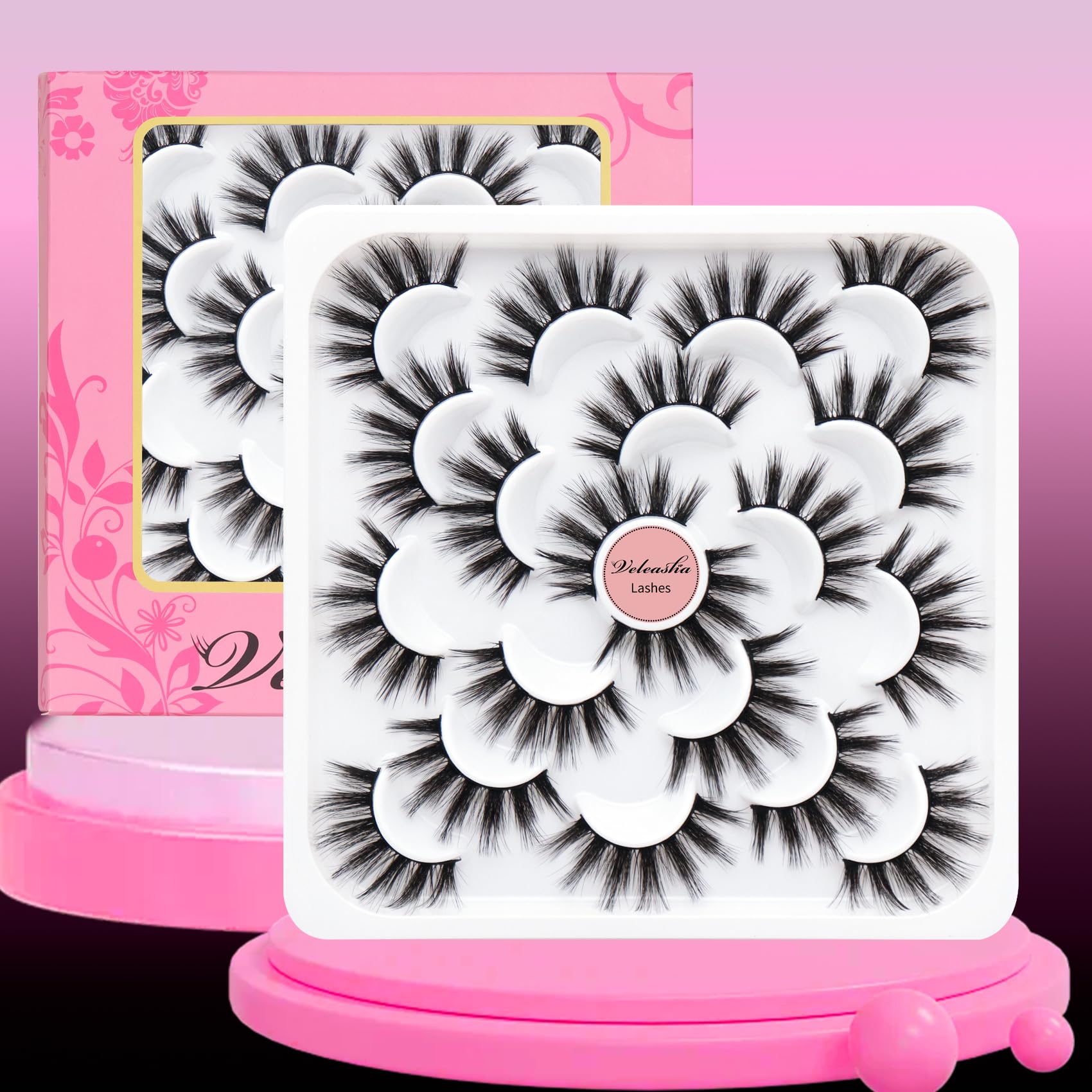 Paquete de 10 pares Veleasha para rutina de belleza asequible.