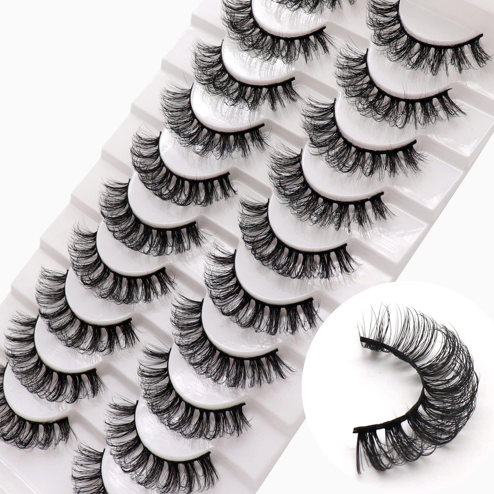 Pestañas Veleasha DD Curl look de pestañas rusas para uso diario