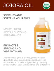 Velona Aceite de Jojoba con etiqueta Orgánica USDA que garantiza pureza