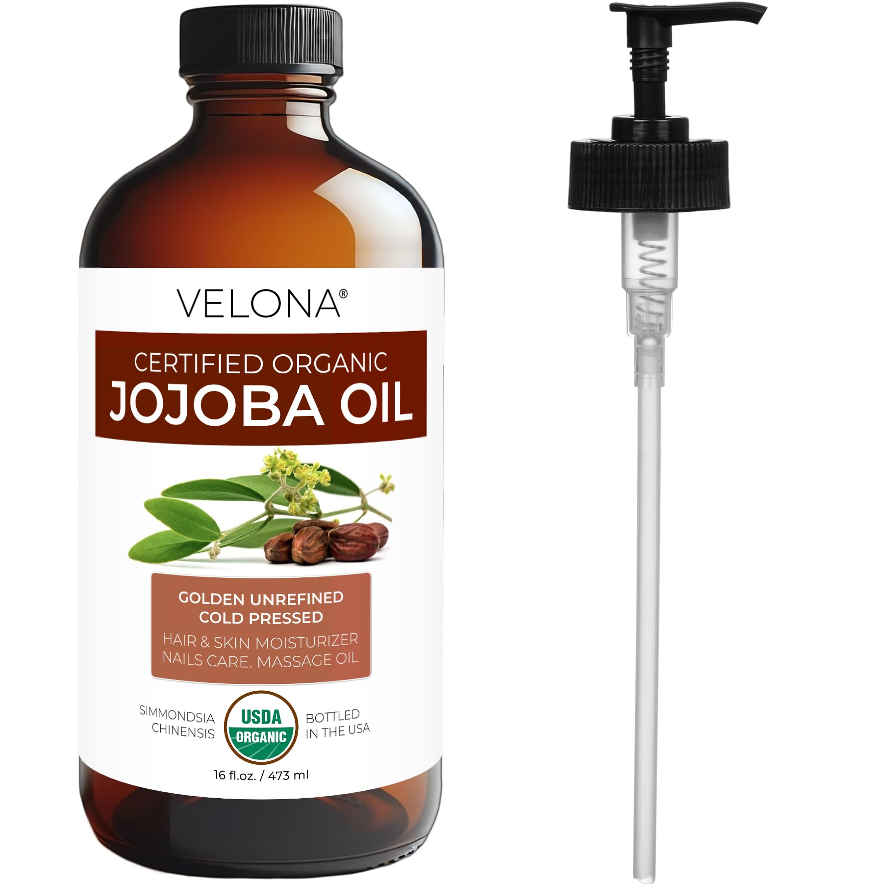 Velona aceite de jojoba prensado en frío conserva nutrientes