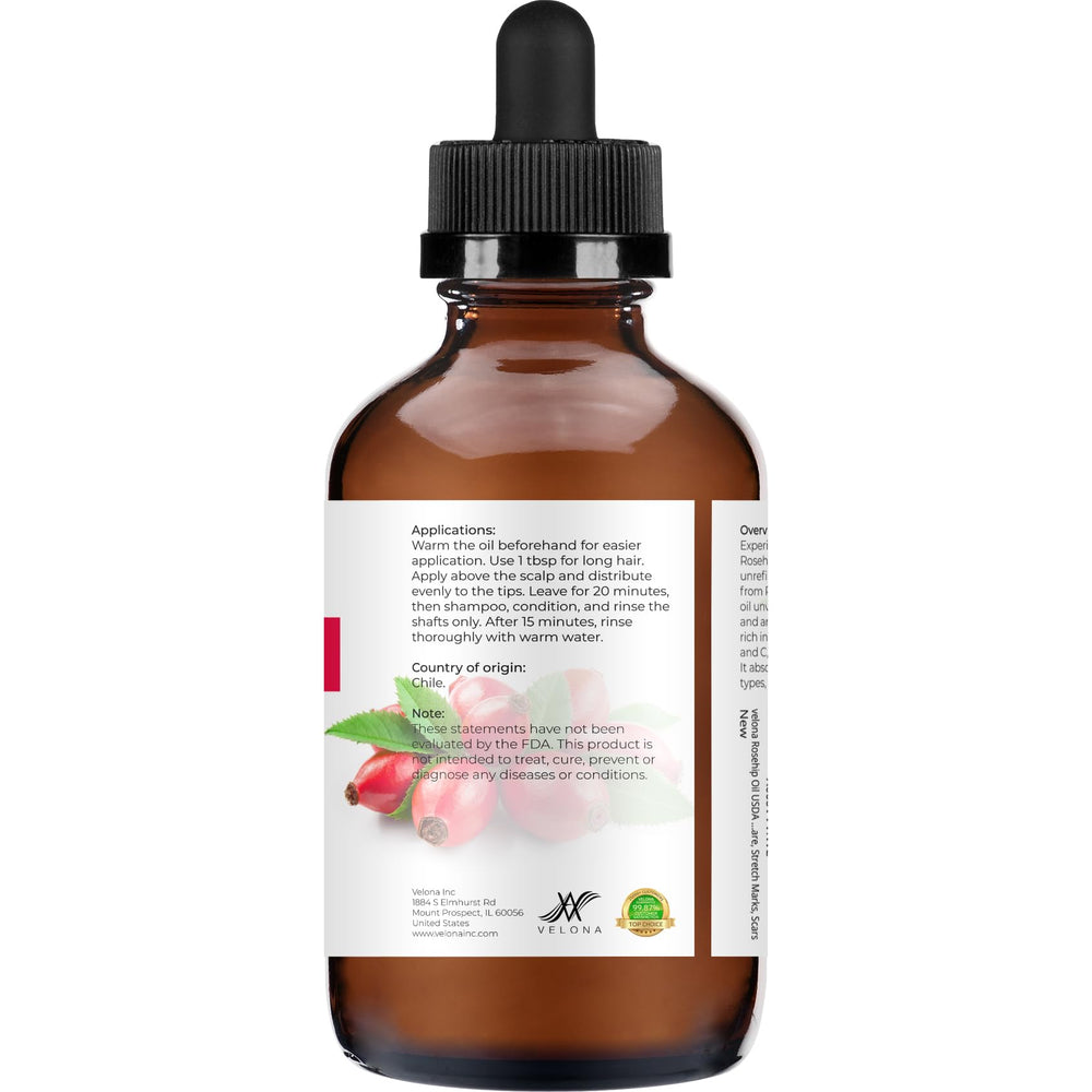 Velona Aceite de Rosa Mosqueta: uso para piel y cabello.