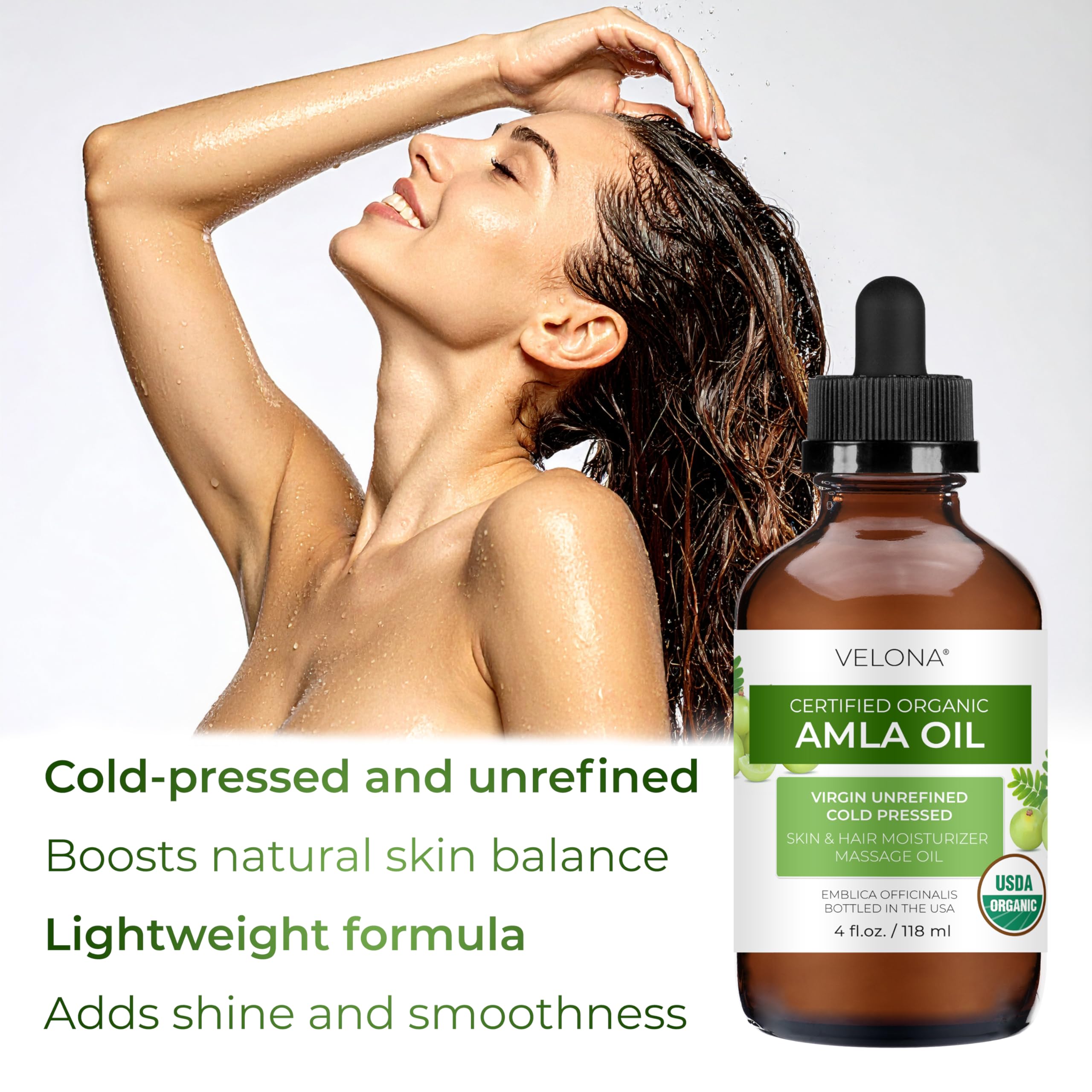 Velona Amla Aceite, envase hidrata cutículas y uñas suavemente.