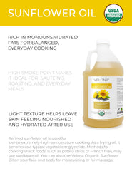 Velona huile tournesol etiquette certifie bio — pure et naturelle pour cuisine et soin.