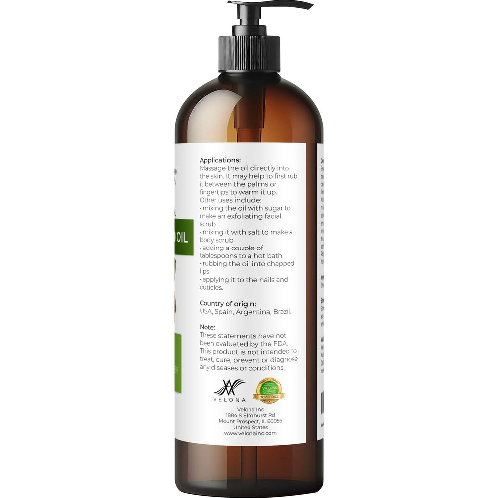 Velona Sweet Almond Oil texture close-up reveals silky, non-greasy finish.