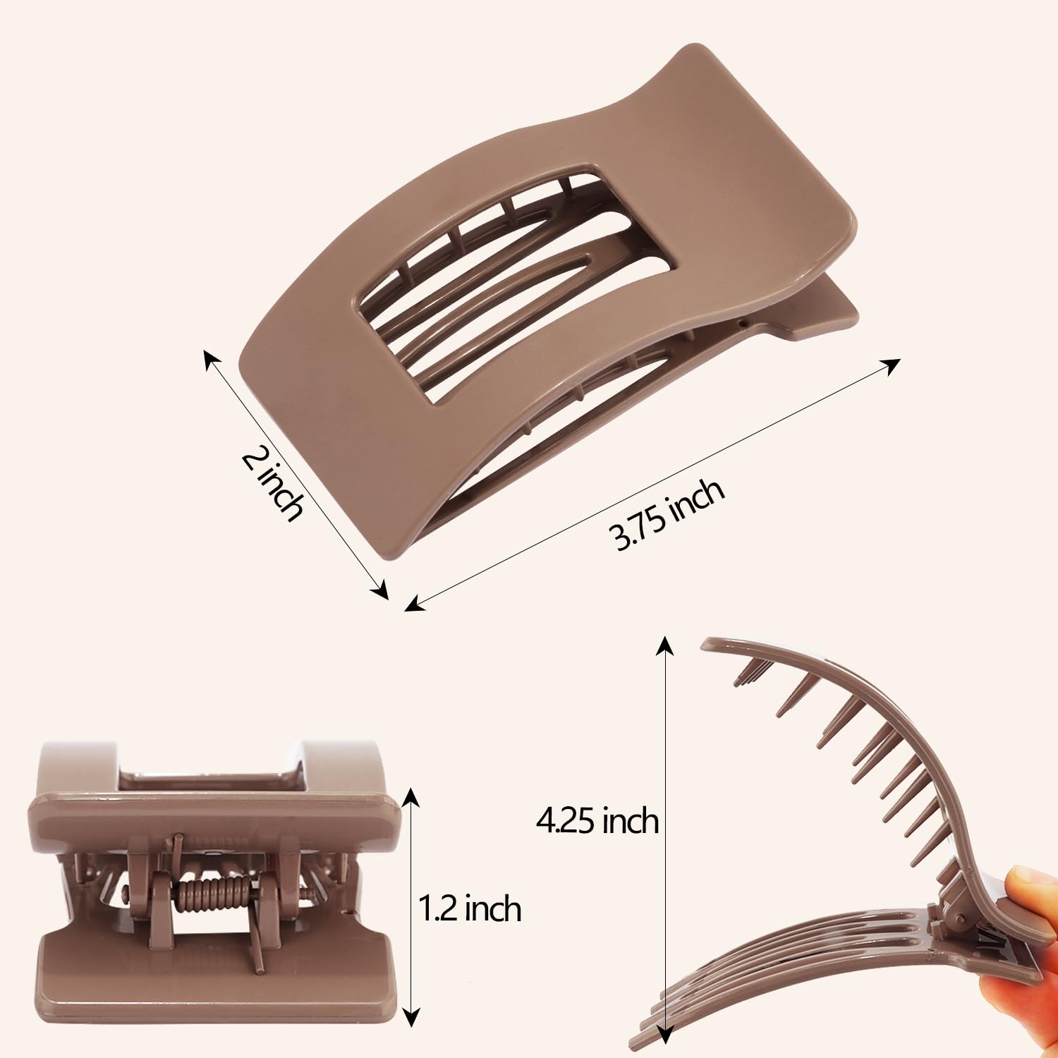 VELSCRUN pinzas planas grandes adecuadas para todo tipo de pelo.