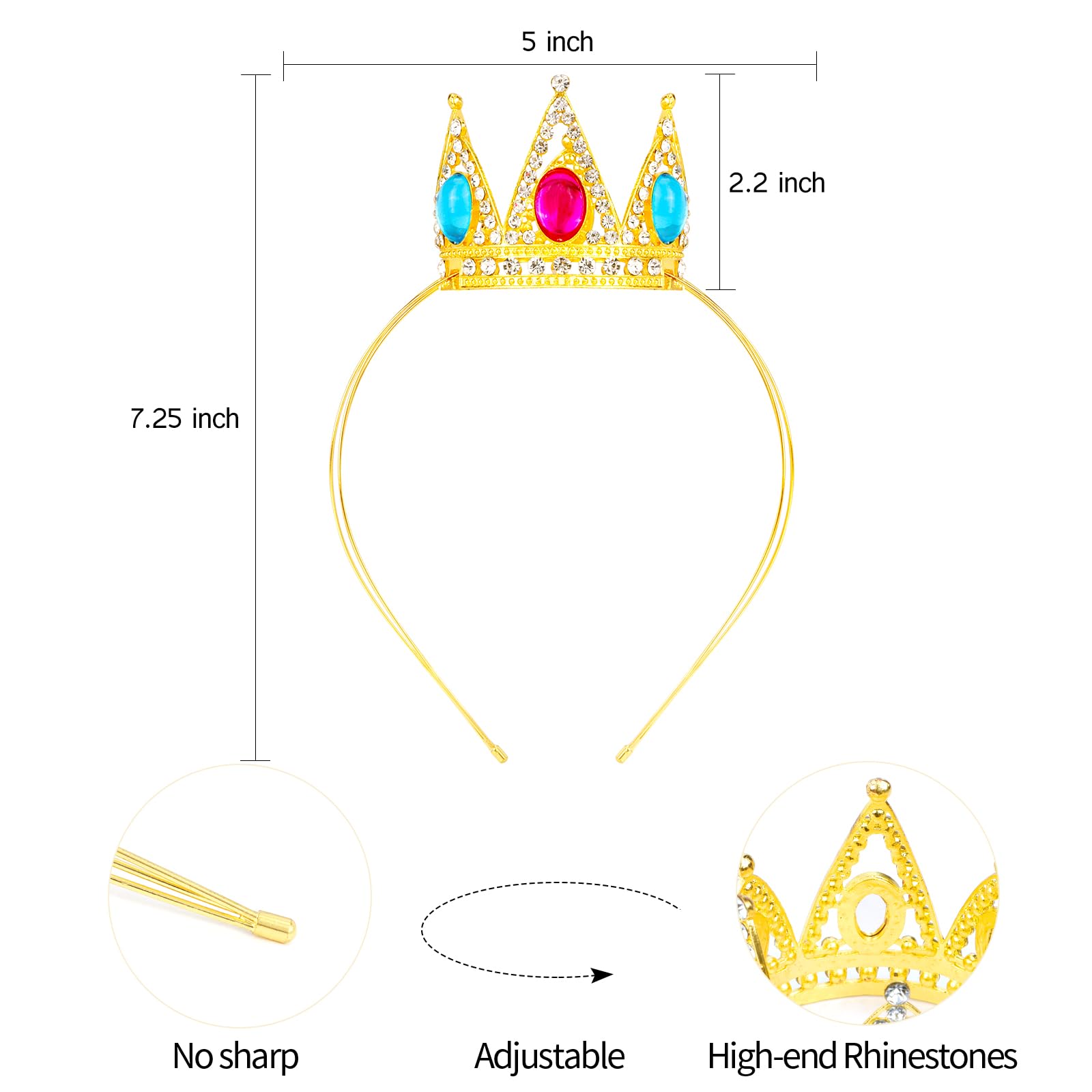 VELSCRUN corona princesa peso ligero para uso cómodo