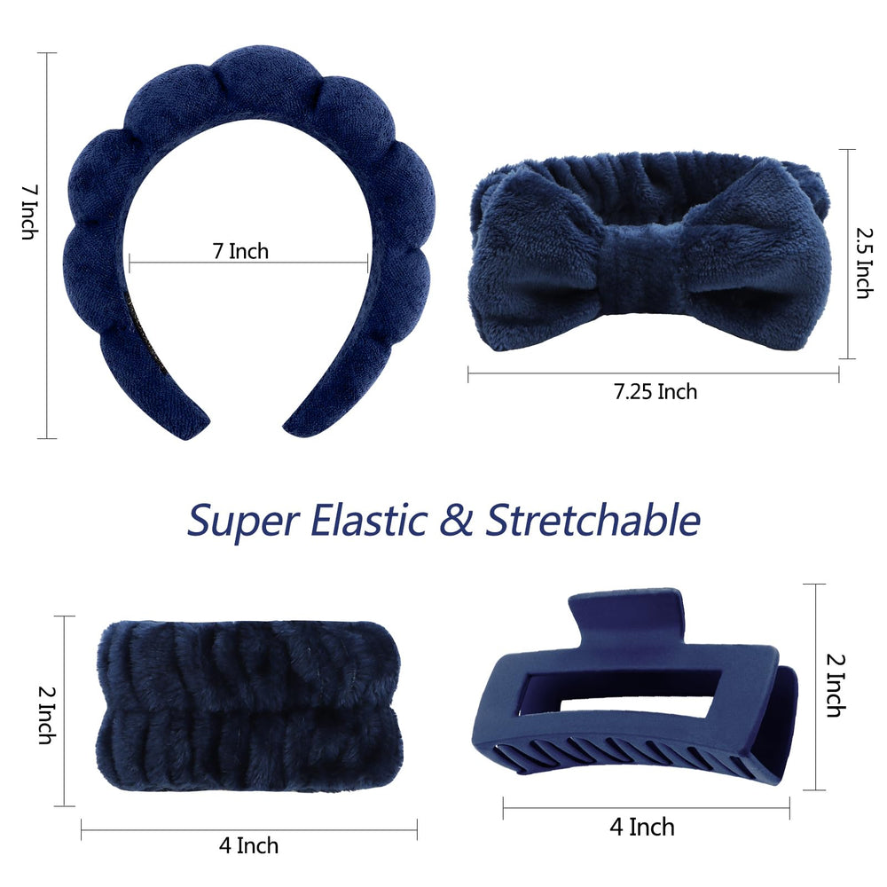 VELSCRUN diadema para lavado de rostro, evita que el cabello estorbe